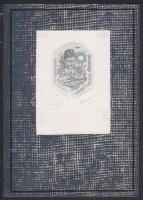 Karancsi Sándor (1932-2003): 6 db szignált ex libris, rézkarc, linómetszet-papír, mind jelzett