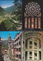 300 db nagyrészt használatlan, színes modern Városképes lap, közte néhány motívumlap / 300 Foreign T...