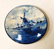 Kézzel festett holland kis falitányér 10 cm átmérőjű