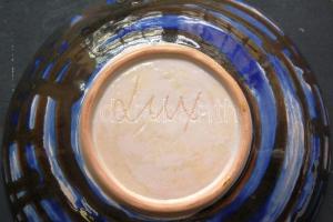 Lux Elek által készített porcelán potpourri tál 23 cm átmérőjű