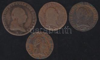 Ausztria/magyar verdejel 1800S 1Kr + 1800S 3Kr + 1812B 1Kr + 1812S 1Kr T:3,4