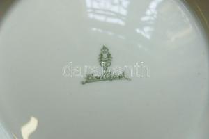 Haas & Czjek sorszámozott több személyes porcelán leveses tál, aranyozott és virág mintákkal, hi...