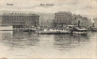Fiume Adamich molo with Grand Hotel Europe