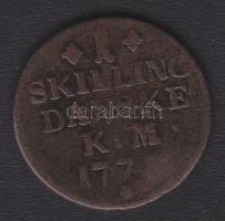 Dánia 1771. 1 Skilling "VII.Krisztián" T:3
