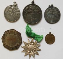 1939. Szolnoki "MÁV" Sport Egyesület érme + 3db M.A.SZ. érem T:2,3