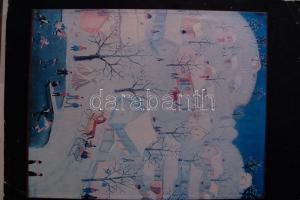 2 db reprodukció keretben 40x50 cm + egy virághímzés keretben 44x58 cm