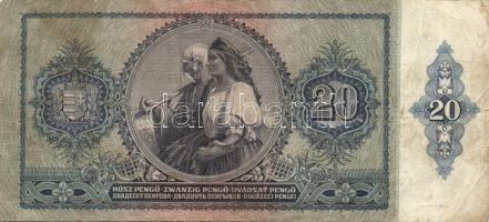 Vegyes 6db magyar bankjegy tétel, 1949-1968. 100Ft, 1920. 5f, 1941. 20P, 1945-1946. 10.000.000(M)P T...