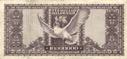 Vegyes 6db magyar bankjegy tétel, 1949-1968. 100Ft, 1920. 5f, 1941. 20P, 1945-1946. 10.000.000(M)P T...