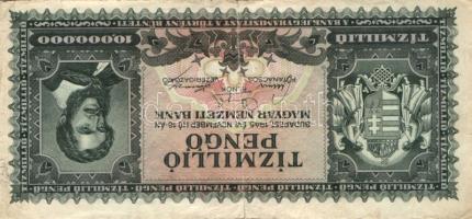 Vegyes 6db magyar bankjegy tétel, 1949-1968. 100Ft, 1920. 5f, 1941. 20P, 1945-1946. 10.000.000(M)P T...