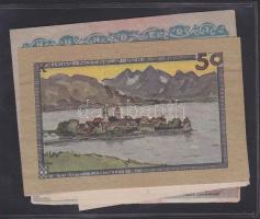 Ausztria 1919-1922. 50pf, 2K, 10K, 20K, 100K + Grödig Lagergeld 10 Heller T:II+, II,II-