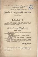 1906 Az első budai polgári betegsegélyező - temetkezési egylet jelentése 1905. évről