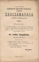1899 A Hajdunánási Gőzmalom Rt. Zárszámadása; Bartha Imre nyomdája