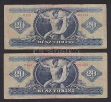 1949. 20Ft (2x) T:III,III-