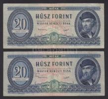 1949. 20Ft (2x) T:III