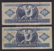 1949. 20Ft (2x) T:III