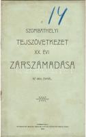 1902 A szobathelyi tejszövetkezet zárszámadása; Seiler Henrik utódai könyvnyomdája