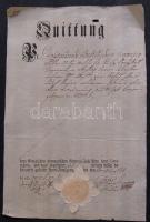 1788 Kamarai nyugta szárazpecséttel / Receipt of the camarilla with dry seal 24x37 cm