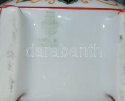 Kézzel festett népi mintás  Zsolnay kulacs / Zsolnay chinaware bottle 17 cm