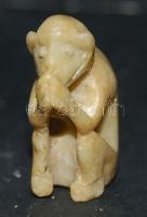 Néma majom csont figura / ebony figure 4 cm