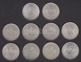 1993-94. 200Ft Ag "Deák" + "MNB" (10x) T:vegyes