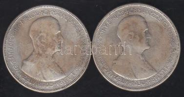 1930 5P Ag "Horthy jobbra" 2x T:3