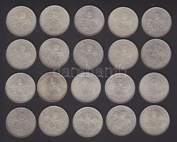 1993-94. 200Ft Ag "Deák" + "MNB" (20x) T:vegyes