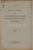 1916 A Dugaresa Hazai gyapjúfonó és szővő egylet alapszabályai német nyelven; Minerva