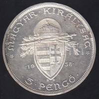 1938 5P "Szent István" Ag T:2/3