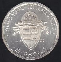 1938 5P "Szent István" Ag T:2+