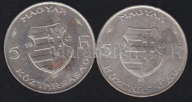 1947 5Ft Ag "Kossuth" (2x) T:2,2/3