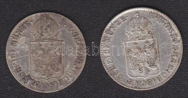 Ausztria 1848A 6Kr Ag T:2 +1849A 6Kr Ag T:3