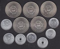 1967. 5Ft "Kossuth" (5x) + 1965-70. 5f (3x) + 1963. 2f (2x) + 1969. 10f (2x) T:1,2
