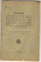 1911 Utasítás kopár, futóhomokos és vízmosásos területek összeírásánál követendő eljárásról; Pallas nyomda