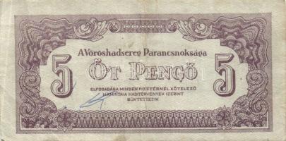 1944. V.H. 1P, 2P, 5P (2x) egyikük vágáshibás, 10P, 20P, 50P, 100P T:III,III-