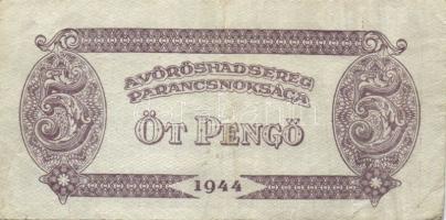1944. V.H. 1P, 2P, 5P (2x) egyikük vágáshibás, 10P, 20P, 50P, 100P T:III,III-