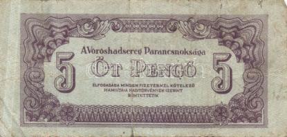 1944. V.H. 1P, 2P, 5P (2x) egyikük vágáshibás, 10P, 20P, 50P, 100P T:III,III-