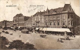 Debrecen Ferenc József út a Phőnix Biztosítótársaság irodájával és a Hungária Kávéházzal (EB)