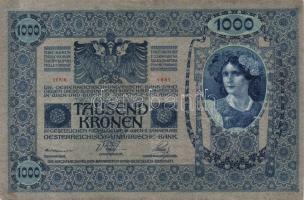 1902. 1000K függőleges "Deutschösterreich" fny-al T:III+