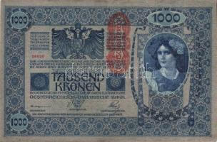 1902. 1000K függőleges "Deutschösterreich" fny-al T:III+
