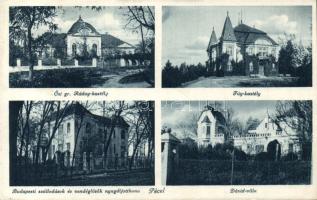 Pécel a Ráday- és a Fáy-kastéllyal, a Dávid-villával, illetve a Budapesti Szállodások és Vendéglősök Nyugdíjotthonával
