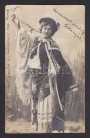 1905 Zilahyné Singhoffer Vilma postázott fotólapja ´Zilahyék´ aláírással