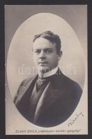 Zilahy Gyula képeslap, a Debreceni Színház igazgatójának aláírásával