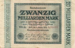 Német Birodalom 1923. 20.000.000.000M T:III