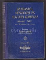 Kallós János: Gazdasági,pénzügyi és tőzsdei kompasz az 1941-1942 évre aranyozott egészvászon kötésben