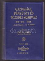 Kallós János: Gazdasági,pénzügyi és tőzsdei kompasz az 1940-1941 évre aranyozott egészvászon kötésben