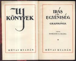 Románné Goldziher Klára: Írás és egyéniség. Grafológia Révai, Bp. 1925, kiadói, aranyozott félbőr kötésben (hibátlan)