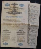 1910. Belvárosi Takarékpénztár záloglevél 2000K-ról