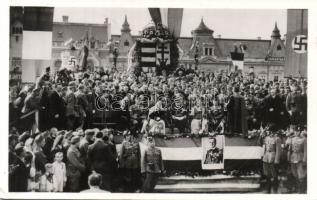 Nagyvárad entry of the Hungarian troops with Horthy photo So.Stpl (EK)