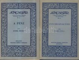 A Magyar Szemle Kincsestára 4 db könyv: Nyírő Gyula: Psychoanalizis, NAgy József: a filozófia nagy rendszerei, Ihrig Károly: Szövetkezetek, Judik József: Pénz, mind jó állapotban