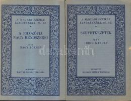 A Magyar Szemle Kincsestára 4 db könyv: Nyírő Gyula: Psychoanalizis, NAgy József: a filozófia nagy r...